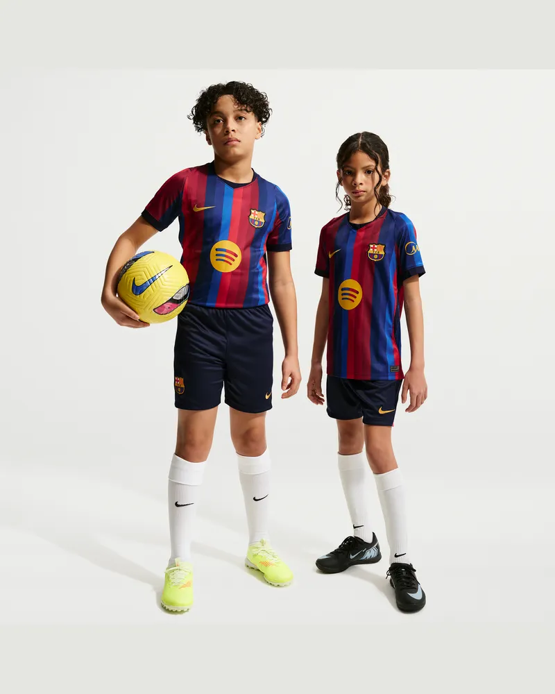 Nike FC Barcelona 2026/27 Stadion Heimspiel  Replika-Fußballshorts mit Dri-FIT-Technologie (ältere Kinder) - Blau Blau