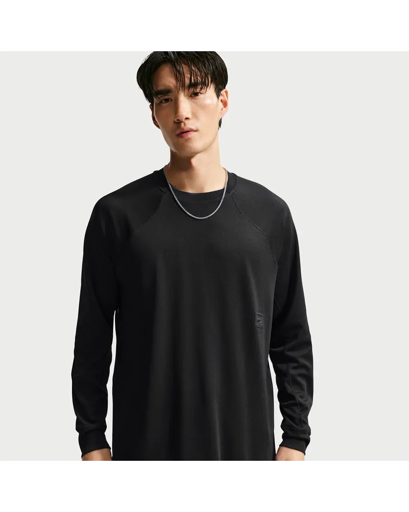 Nike N.A.C. Dri-FIT Longsleeve-Oberteil (Herren) - Schwarz Schwarz