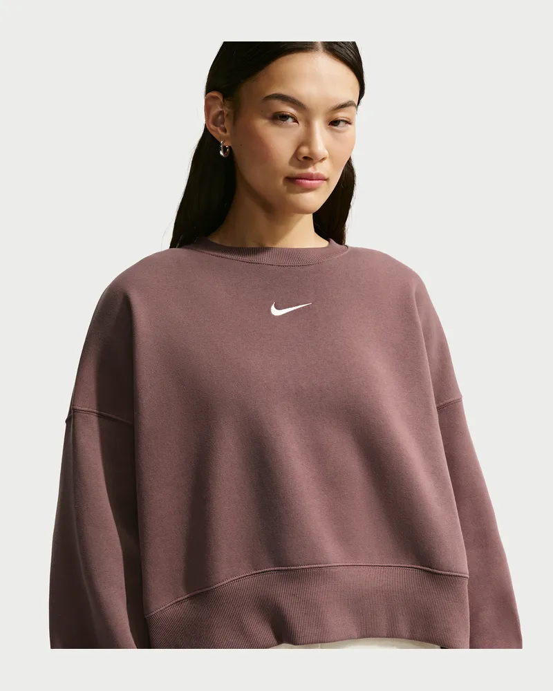 Nike Phoenix Fleece Over-Oversized Rundhals-Sweatshirt für Damen - Lila Lila