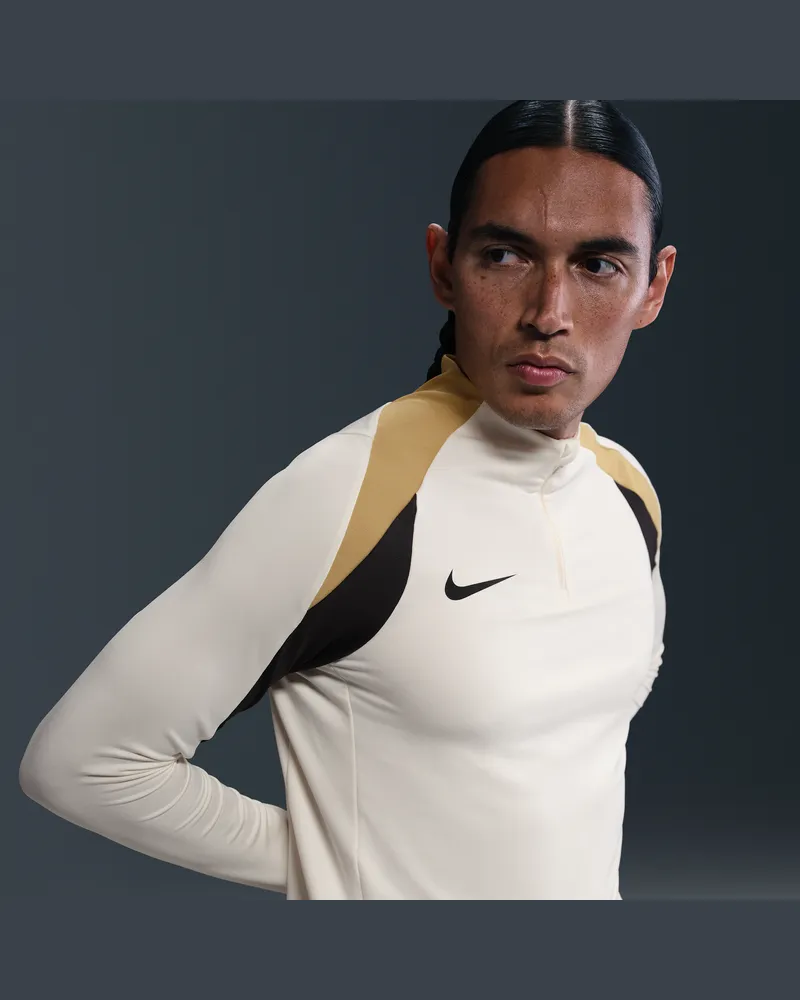 Nike Strike Dri-FIT-Fußball-Drill-Herrenoberteil mit Halbreißverschluss - Braun Braun