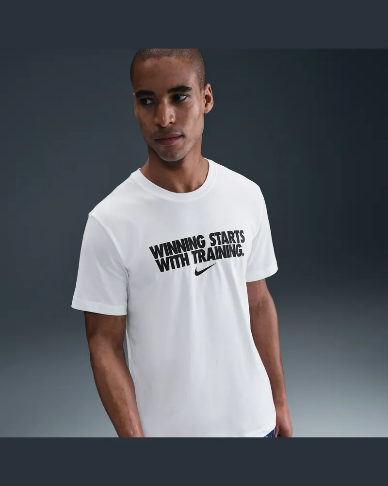 Nike Dri-FIT T-Shirt (Herren) - Weiß Weiß