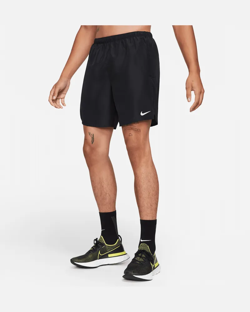 Nike Challenger Herren-Laufshorts mit Futter (ca. 18 cm) - Schwarz Schwarz