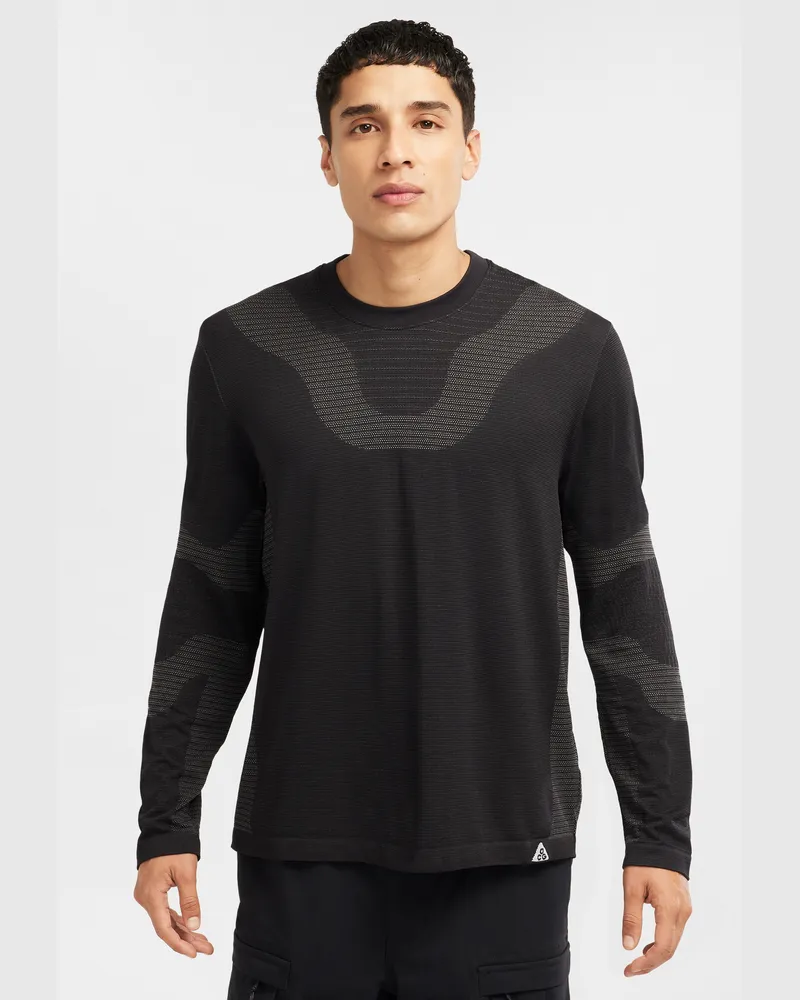 Nike ACG "Delta River" Dri-FIT-ADV-Baselayer mit langen Ärmeln - Schwarz Schwarz