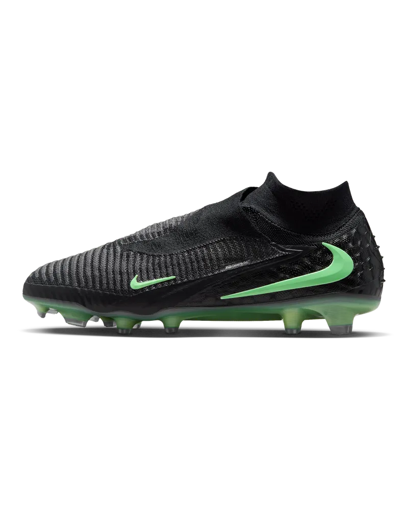 Nike Phantom 6 High Elite Fußballschuh für normalen Rasen - Schwarz Schwarz