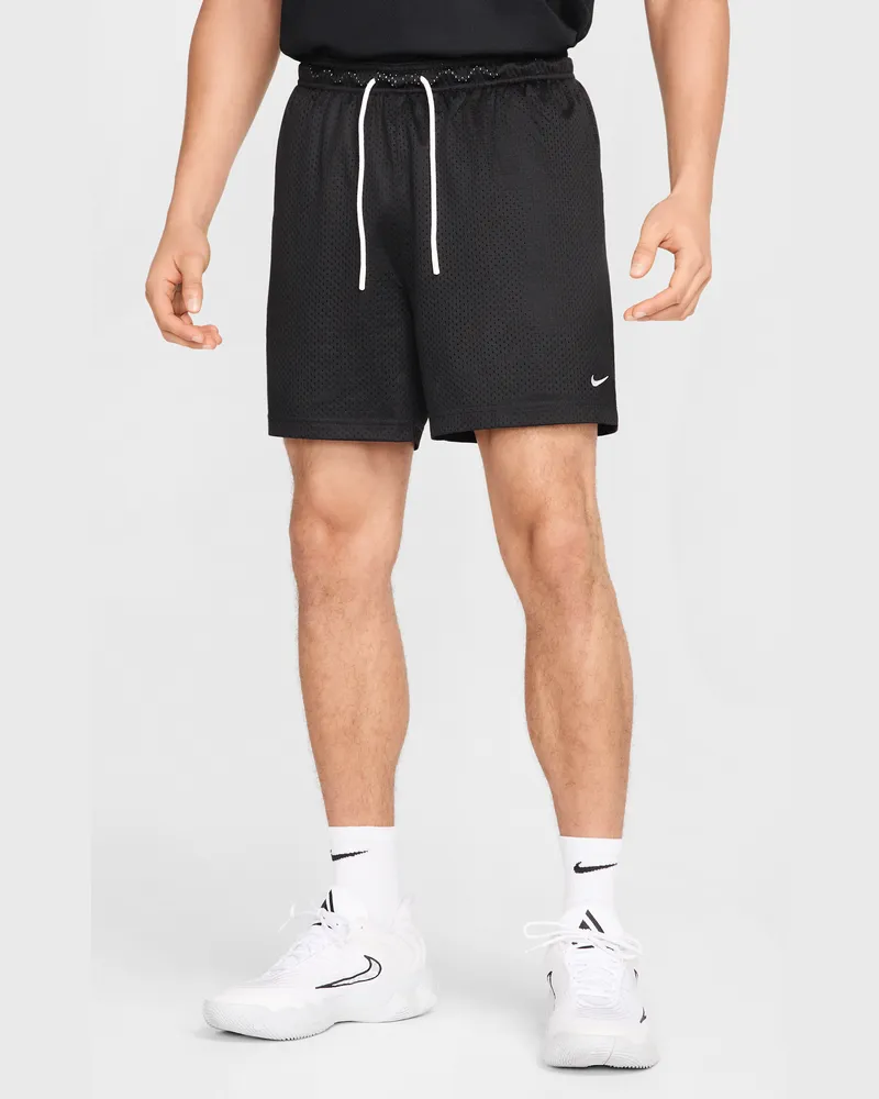 Nike Basketballshorts aus Meshmaterial mit Dri-FIT-Technologie (Herren) (ca. 13 cm) - Schwarz Schwarz