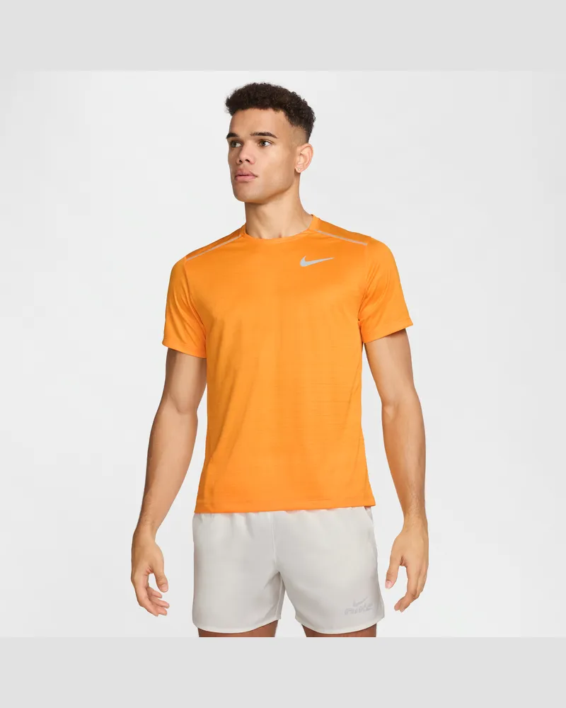Nike Miler Kurzarm-Laufoberteil für Herren - Gelb Gelb