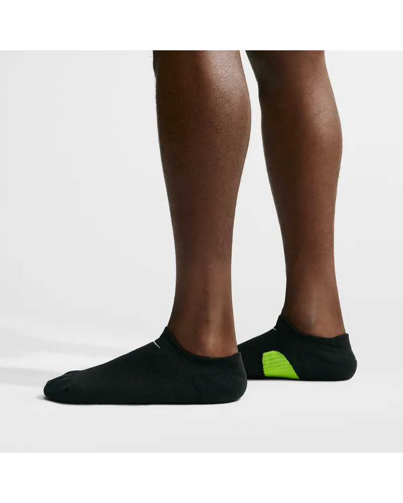 Nike Run Midweight No-Show-Laufsocken (1 Paar) - Schwarz Schwarz