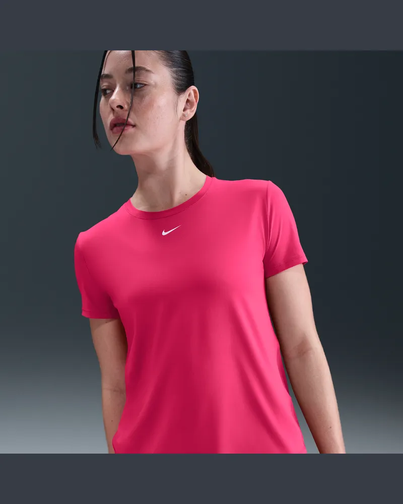Nike One Classic Dri-FIT Kurzarm-Oberteil für Damen - Pink Pink