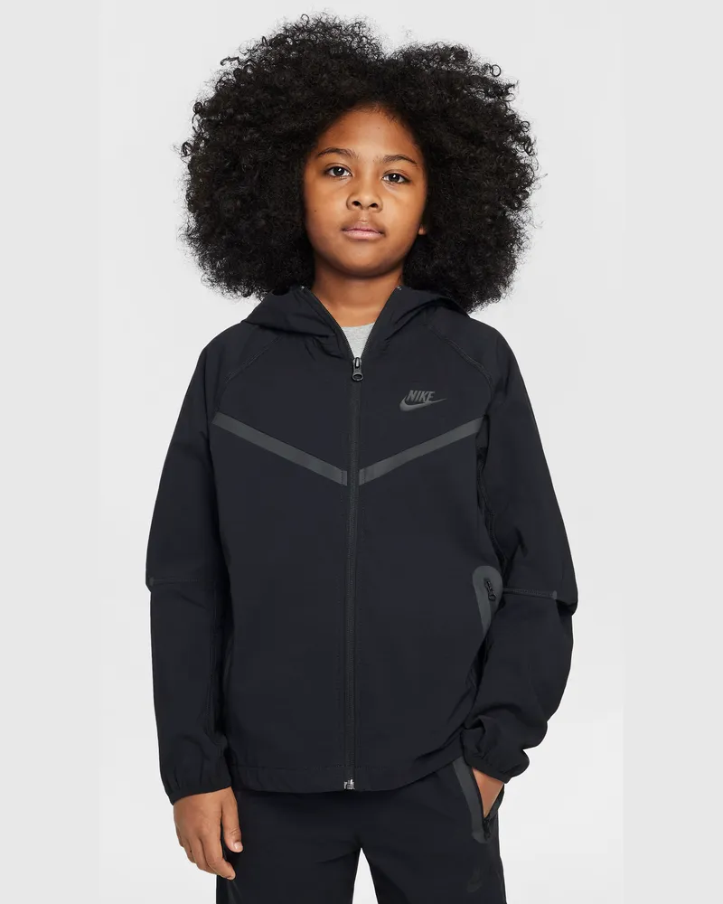 Nike Tech Webjacke (ältere Kinder, Jungen) - Schwarz Schwarz