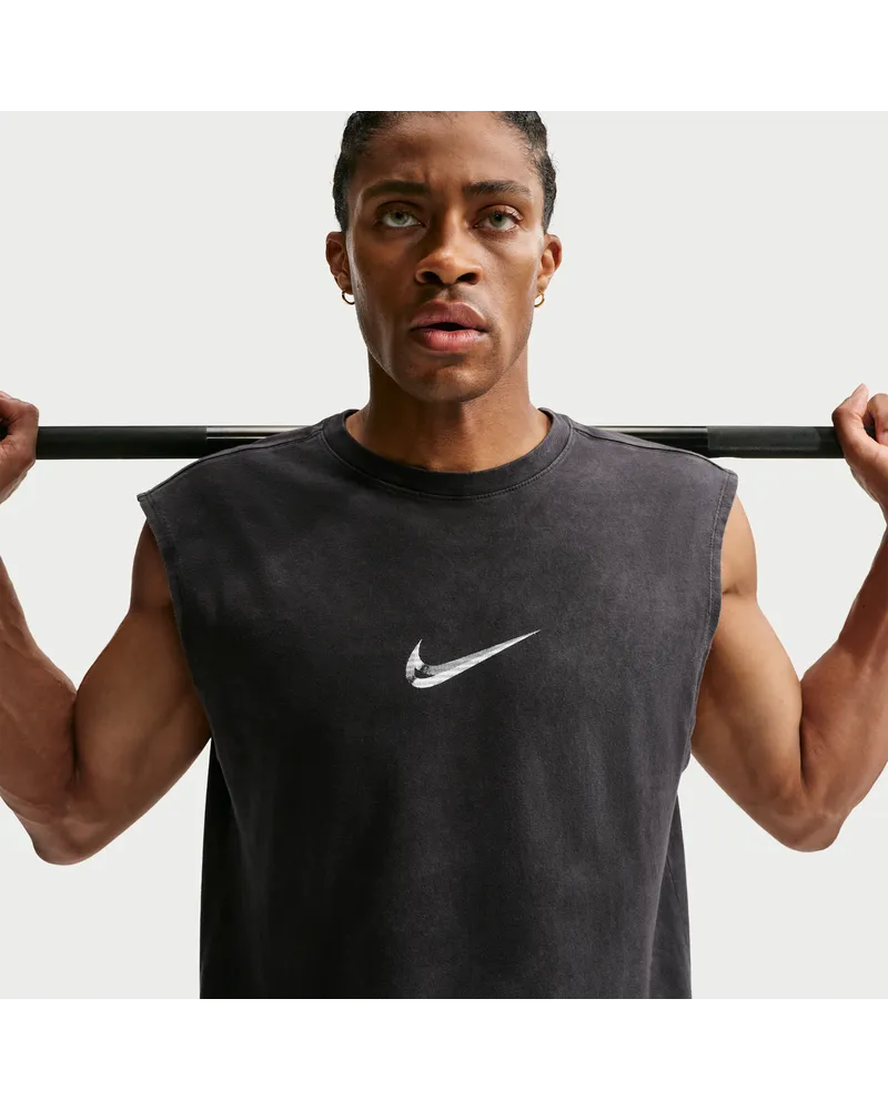 Nike ärmelloses T-Shirt (Herren) - Schwarz Schwarz