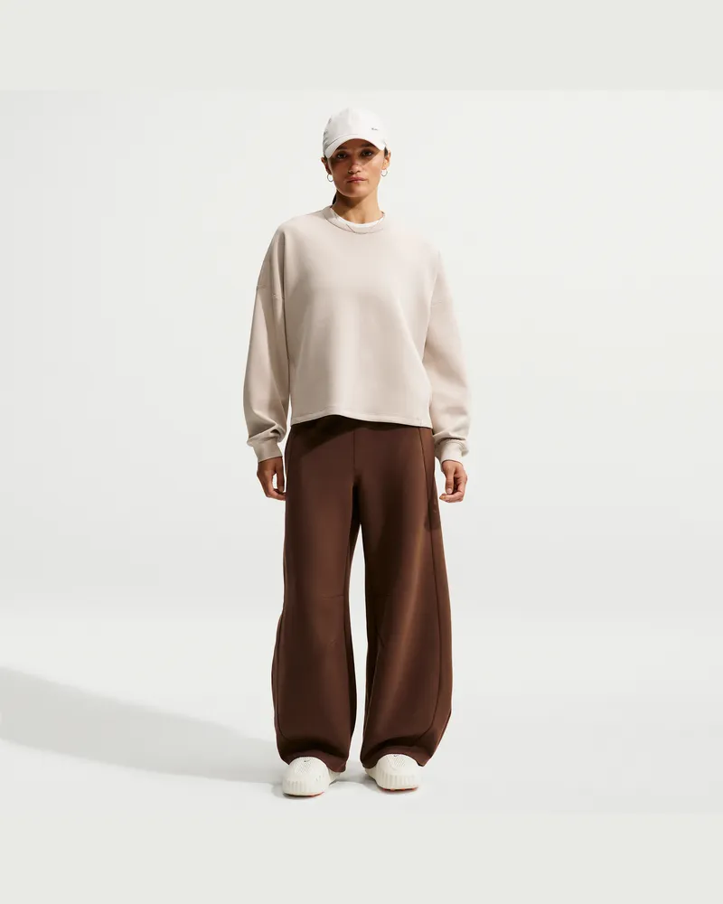 Nike 24.7 ImpossiblySoft Hose mit hohem Bund und weitem Bein (Damen) - Braun Braun