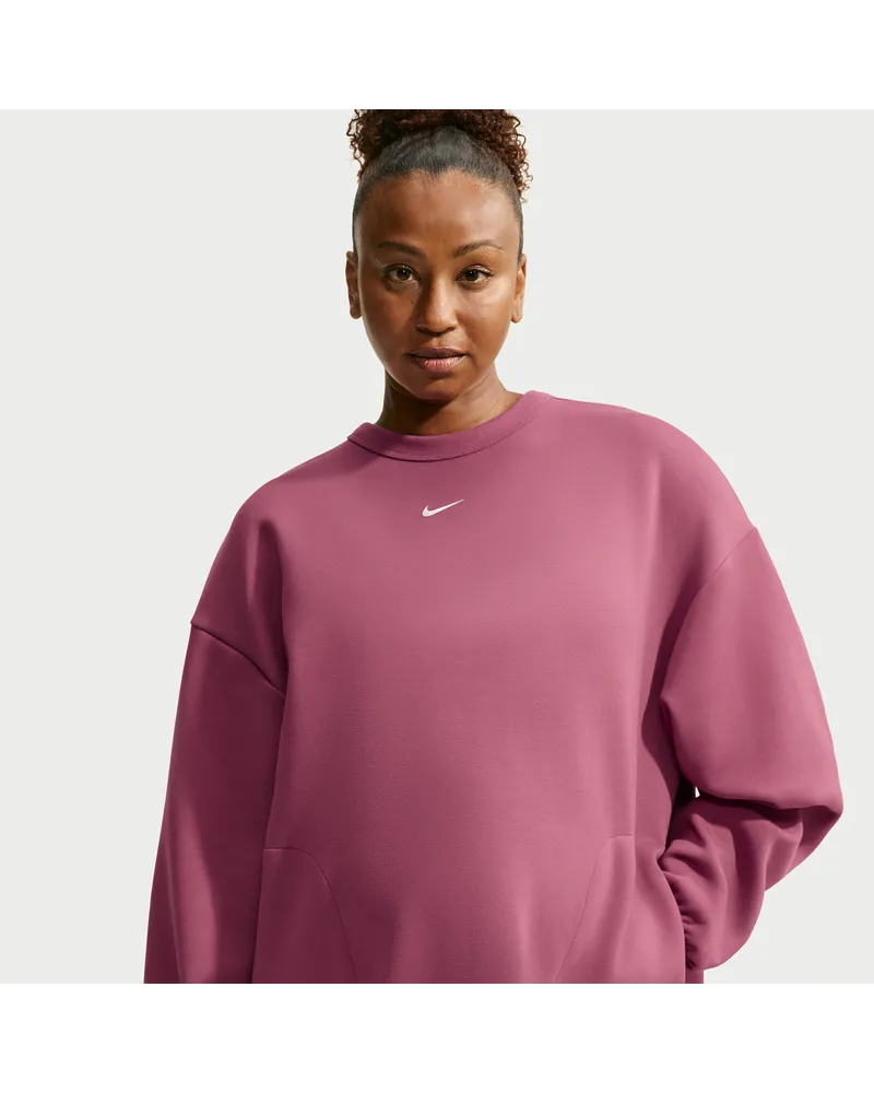 Nike M) Studio Fleece Sport Dri-FIT Oversize-Sweatshirt (Damen, Schwangere und Mütter) - Rot Rot