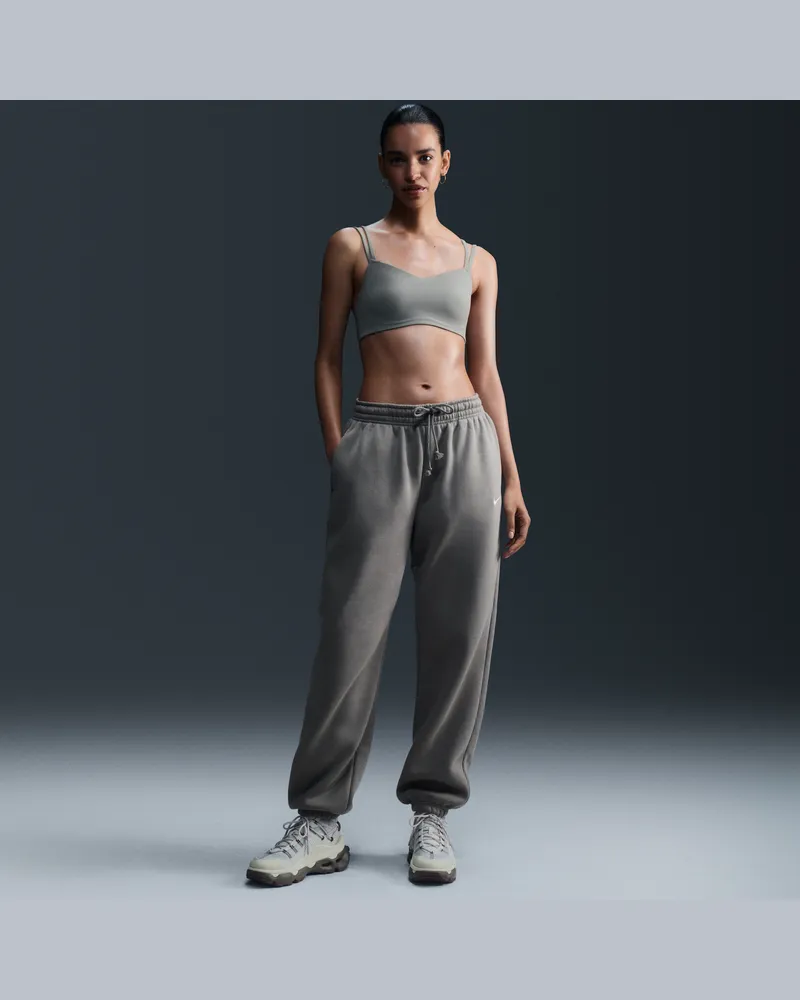 Nike Phoenix Fleece Oversize-Trainingshose mit hohem Taillenbund für Damen - Grün Grün