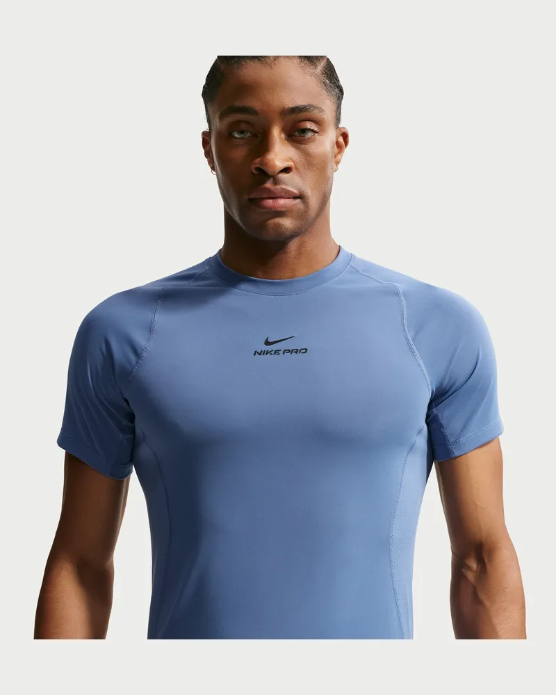 Nike Pro Training Dri-FIT Kurzarmshirt (Herren) - Blau Blau