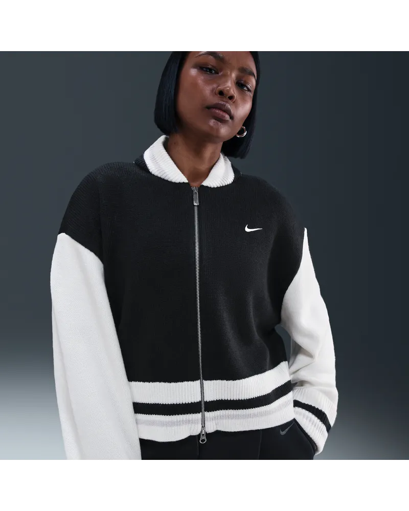 Nike Damen-Strickjacke - Schwarz Schwarz