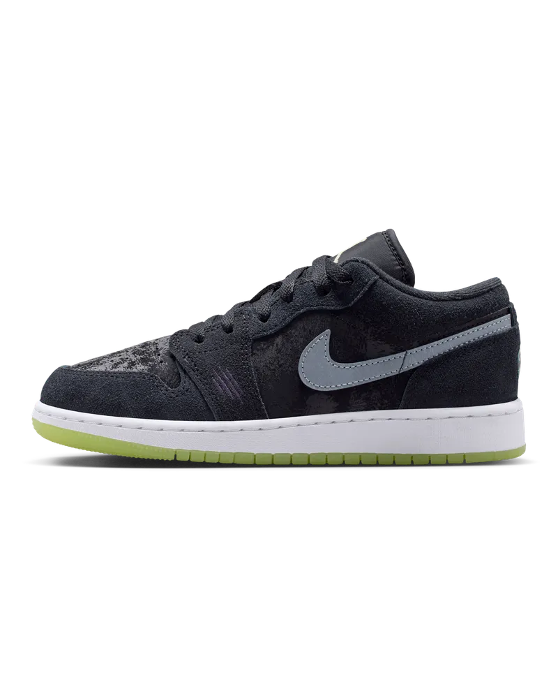 Jordan Air  1 Low Schuh für ältere Kinder - Schwarz Schwarz
