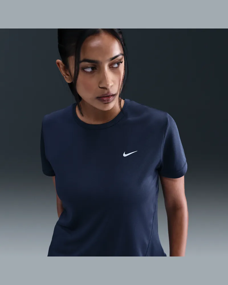 Nike Tempo Dri-FIT Kurzarm-Laufoberteil (Damen) - Blau Blau