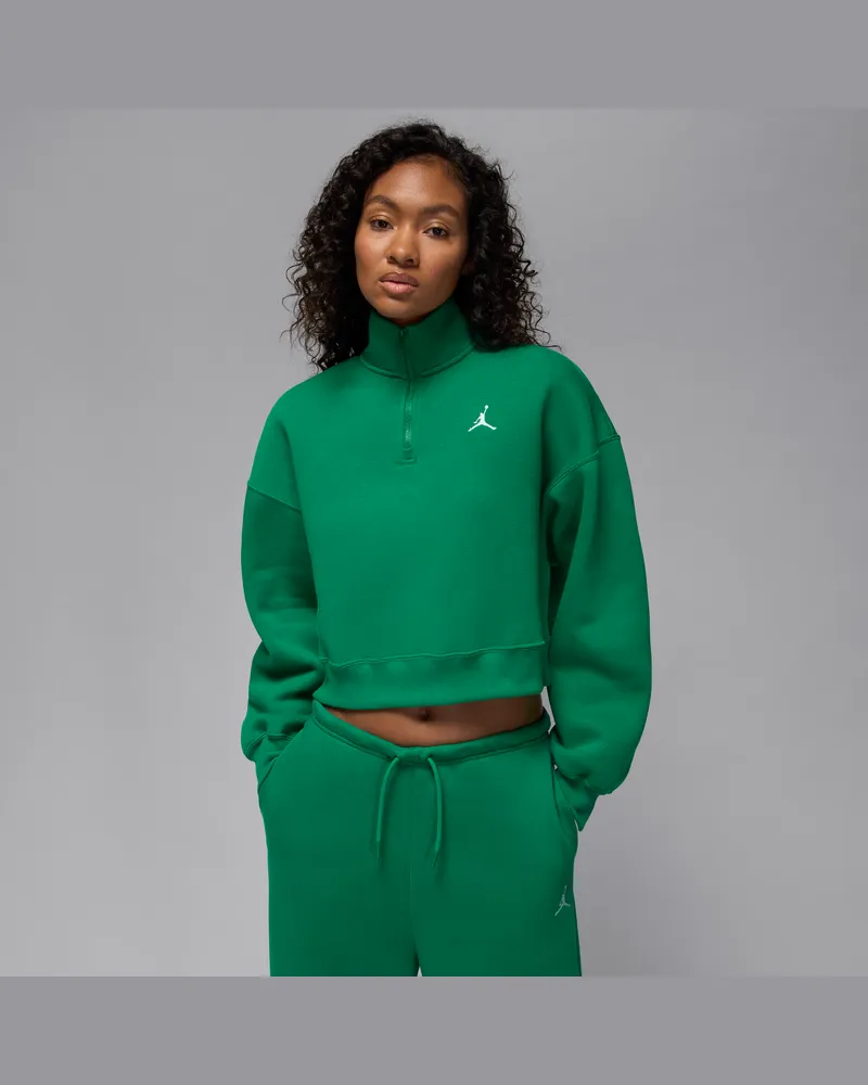 Jordan Brooklyn Fleece Oberteil mit Viertelreißverschluss (Damen) - Grün Grün
