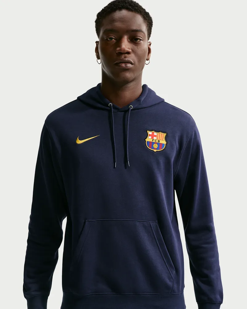 Nike FC Barcelona Club  Fußball-Hoodie aus French-Terry für Herren - Blau Blau