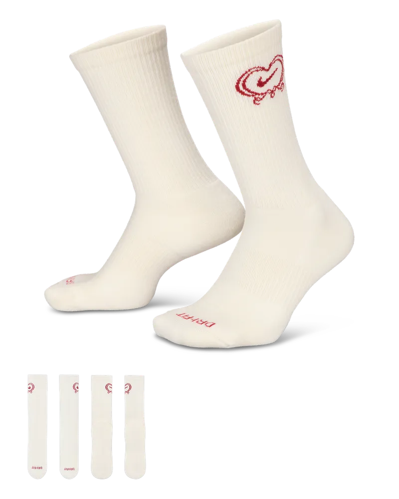 Nike Everyday Plus gepolsterte Crew-Socken (1 Paar) - Weiß Weiß