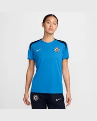 Nike FC Chelsea Strike  Dri-FIT Kurzarm-Fußballoberteil aus Strickmaterial für Damen - Blau Blau