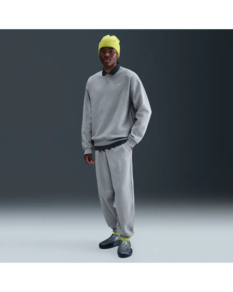 Nike Solo Swoosh Fleece-Hose mit Bündchen (Herren) - Grau Grau