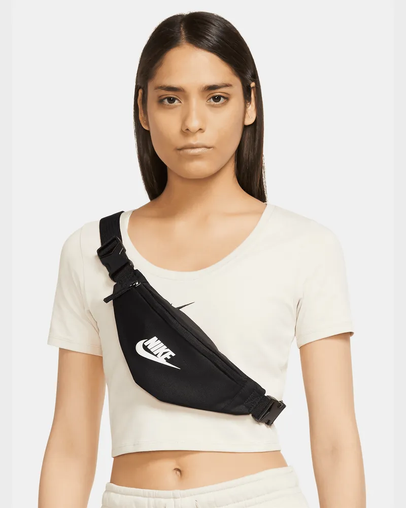 Nike Heritage Hüfttasche - Schwarz Schwarz