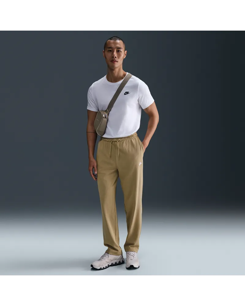 Nike Club Herren-Strickhose mit offenem Saum - Braun Braun