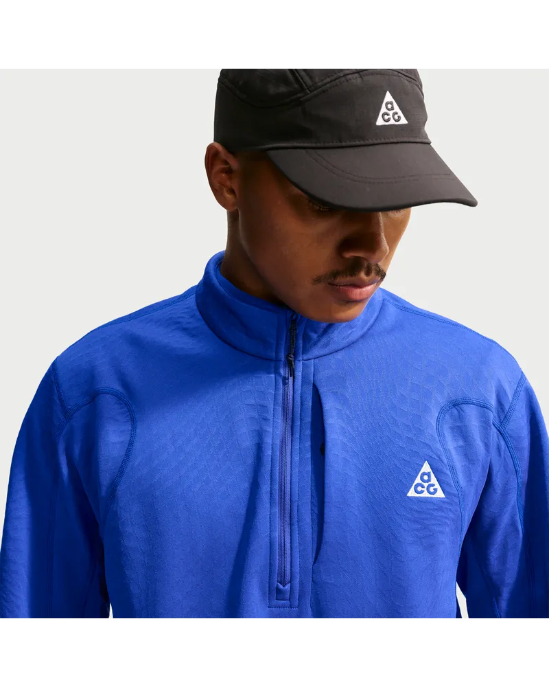 Nike ACG Wolf Grid Therma-FIT Wanderoberteil mit Halbreißverschluss (Herren) - Blau Blau