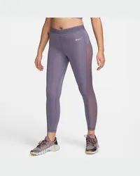 Nike Pro 7/8-Leggings mit mittelhohem Bund und Mesh-Einsatz für Damen - Lila Lila