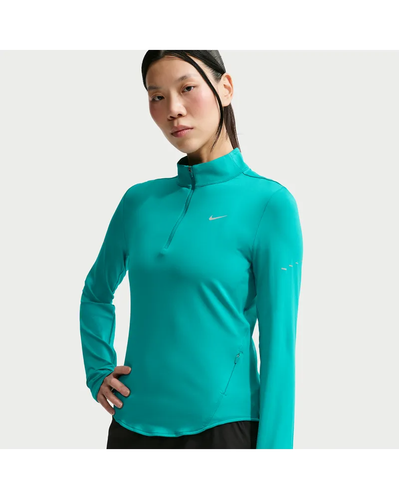 Nike Swift Dri-FIT UV-Laufoberteil mit Viertelreißverschluss (Damen) - Grün Grün