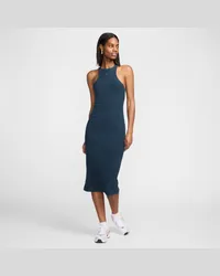 Nike Sportswear Chill Rib ärmelloses Midi-Kleid mit schmaler Passform (Damen) - Blau Blau