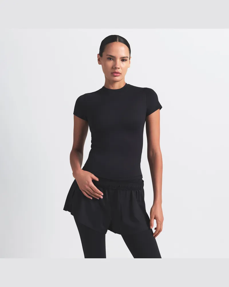 Nike SKIMS Matte gepolstertes Baby-T-Shirt (Damen) - Schwarz Schwarz