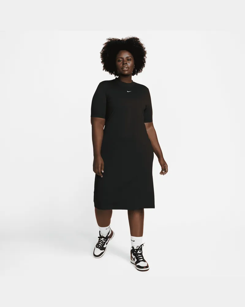 Nike Sportswear Essential Midi-Kleid für Damen - Schwarz Schwarz