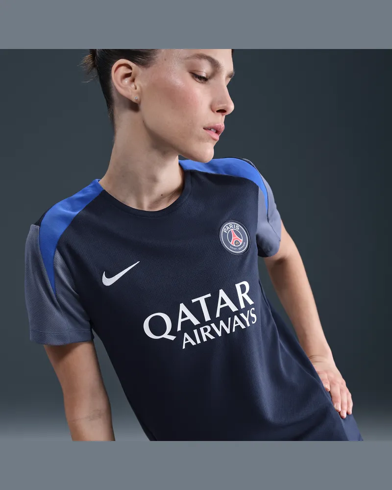 Nike Paris Saint-Germain Strike  Dri-FIT Kurzarm-Fußballoberteil (Damen) - Blau Blau