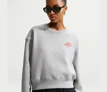Phoenix Fleece Oversize-Damen-Sweatshirt mit Rundhalsausschnitt - Grau