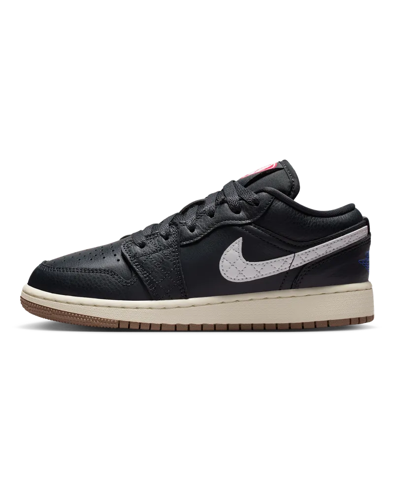Jordan Air  1 Low SE Schuh (ältere Kinder) - Schwarz Schwarz