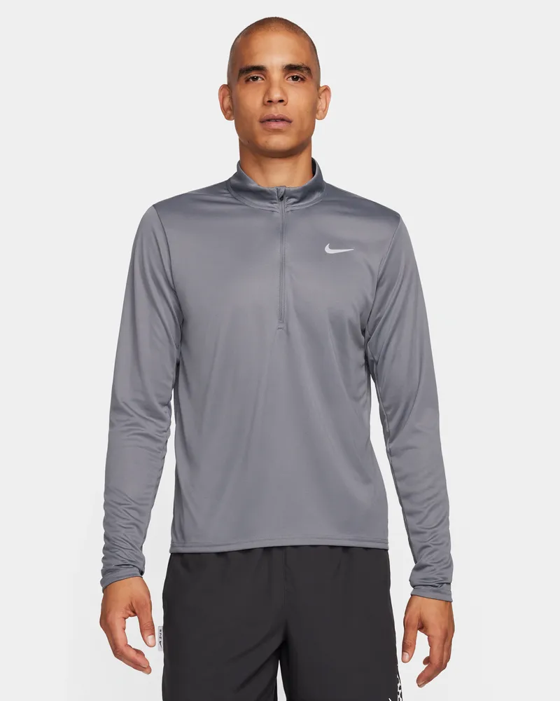 Nike Pacer Dri-FIT-Laufoberteil mit Halbreißverschluss für Herren - Grau Grau