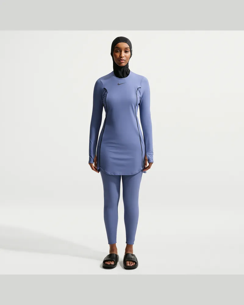 Nike Swim Victory Allover-Badekleid (Damen) - Blau Blau