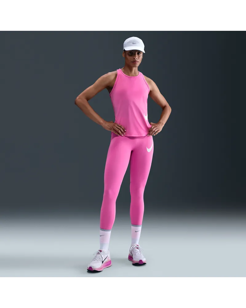Nike Tempo Swoosh Run 7/8-Lauf-Leggings mit hohem Taillenbund (Damen) - Pink Pink