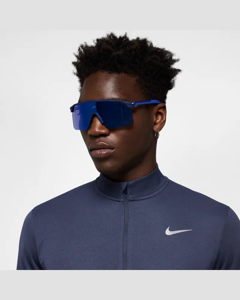 Nike Expedition Shield verspiegelte Sonnenbrille - Blau Blau