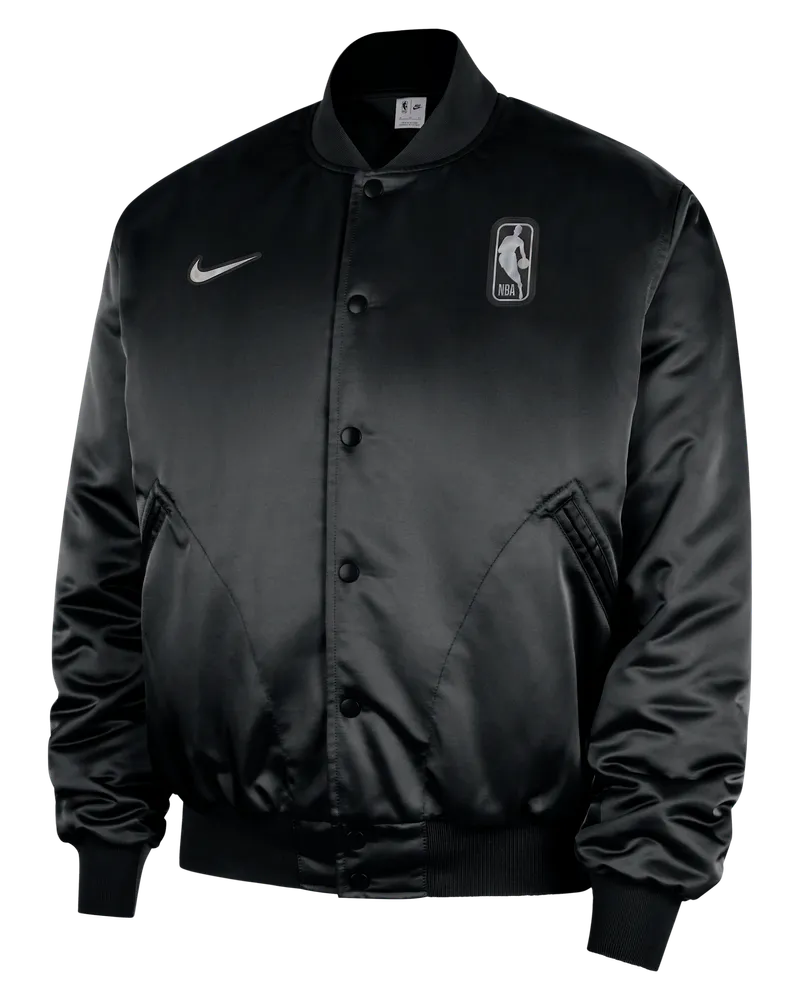 Nike Team 31  NBA-Bomberjacke mit durchgehendem Druckknopfverschluss (Herren) - Schwarz Schwarz