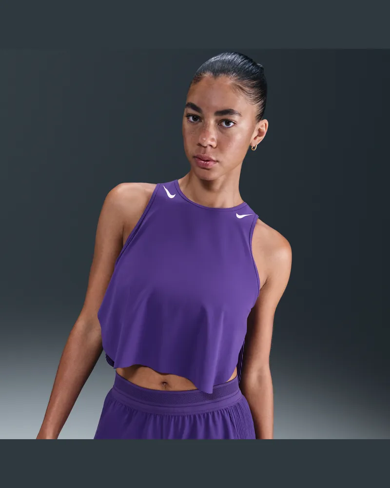 Nike AeroSwift Dri-FIT-ADV-Lauf-Tanktop im Crop-Design für Damen - Lila Lila