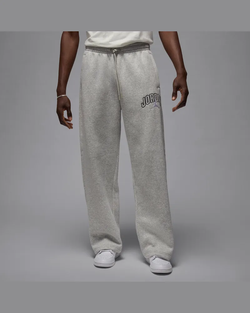 Jordan Brooklyn Fleece Oversize-Hose mit offenem Saum (Herren) - Grau Grau