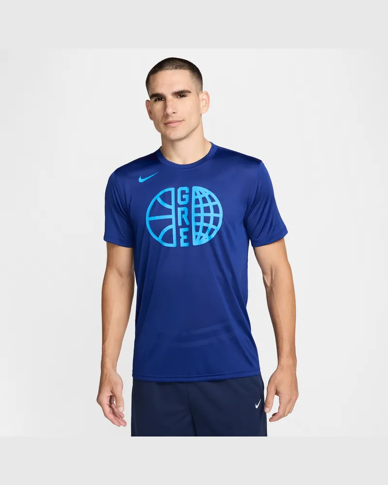 Nike Griechenland  Basketball-T-Shirt für das Training (Herren) - Blau Blau