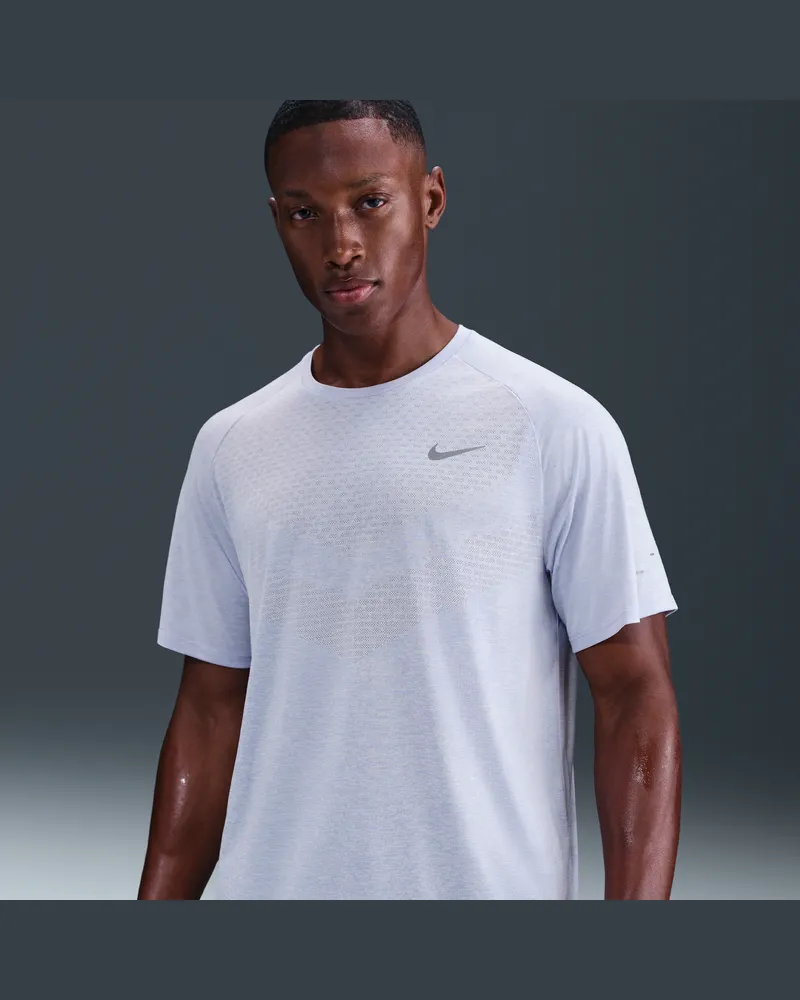 Nike Stride Dri-FIT ADV Kurzarm-Laufoberteil (Herren) - Grau Grau