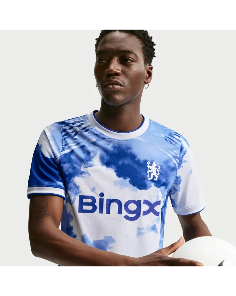 Nike FC Chelsea  Pre-Match-Fußballoberteil mit Dri-FIT-Technologie (Herren) - Weiß Weiß