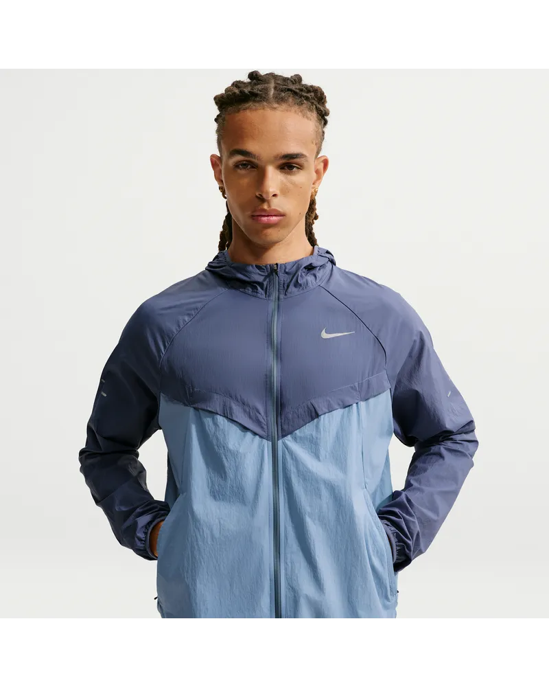 Nike Stride Repel-Laufjacke mit UV-Schutz (Herren) - Blau Blau