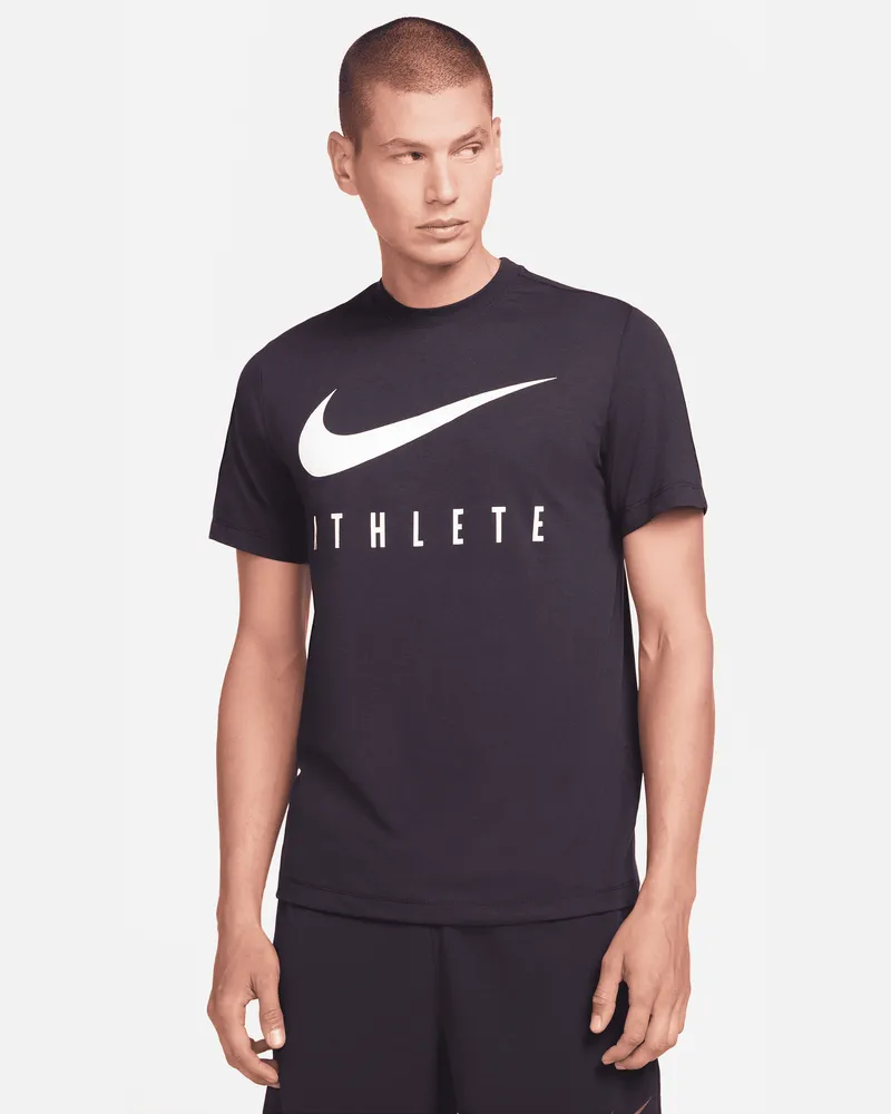 Nike Dri-FIT Trainings-T-Shirt für Herren - Schwarz Schwarz