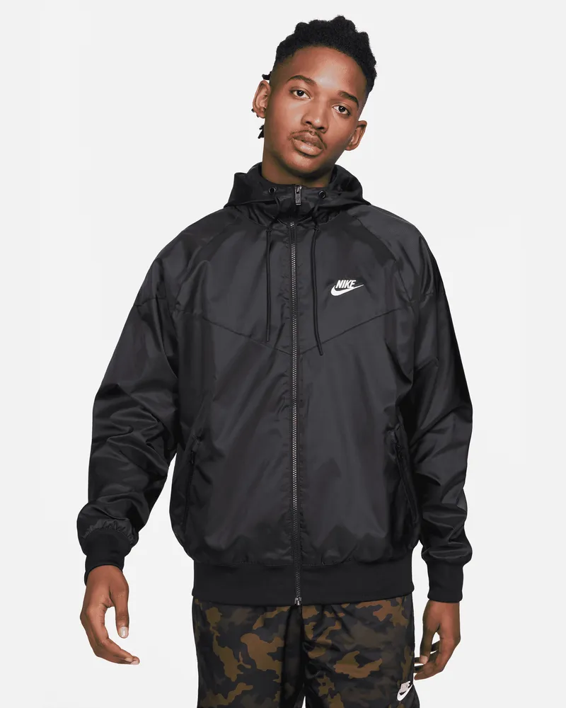 Nike Sportswear Windrunner Herrenjacke mit Kapuze - Schwarz Schwarz